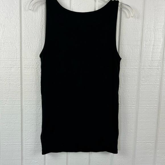 Gap Women Sleeveless Modern Tank Top Black Basic Minimalist Size Medium Tall - Picture 4 of 5